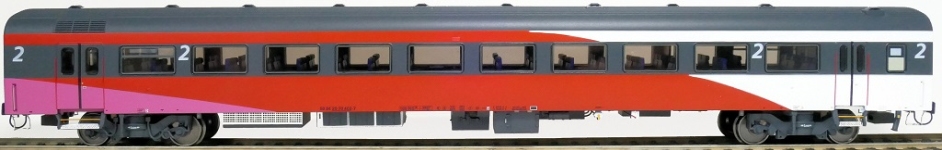 Exact-Train EX11184 - H0 - Endwagen ICRm Fyra 1 Amsterdam-Brüssel mit Figuren, NS, Ep. VI